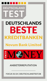 Testsiegel Novum Bank Limited