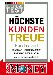 Testsiegel Barclays. Lizenziert für BAWAG