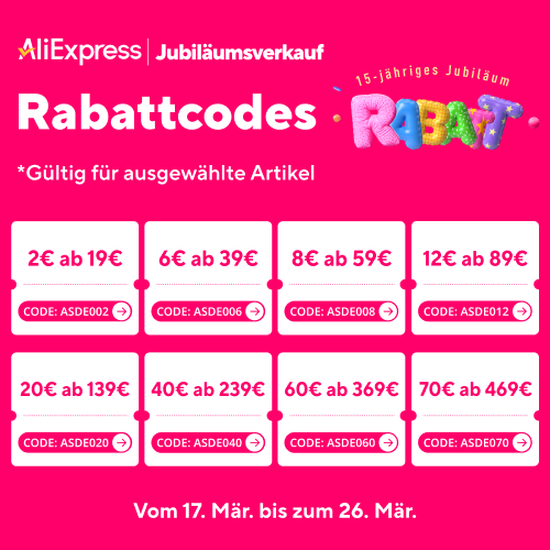 Aktuelles Ali Express Monatsangebot
